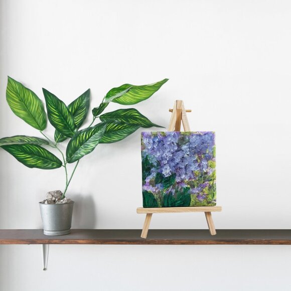 Lilac handpainted decorative tile